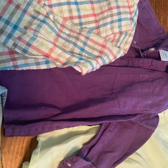 Button up shorts shorts stripe plaid - Picture 7 of 7